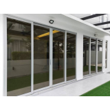 fabricante de porta de alumínio branco de correr 3 folhas Jardinópolis